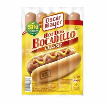 Salchichas cocidas Wieners bocadillo Oscar Mayer sin gluten sin lactosa 275 g.