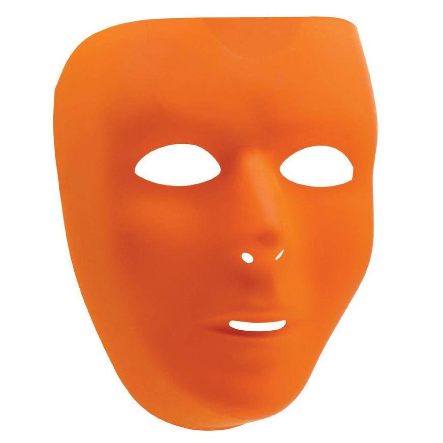 Party City Basic Orange Face Mask