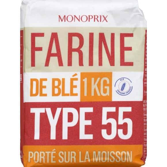 Monoprix Farine T55 Le Paquet De 1 Kg