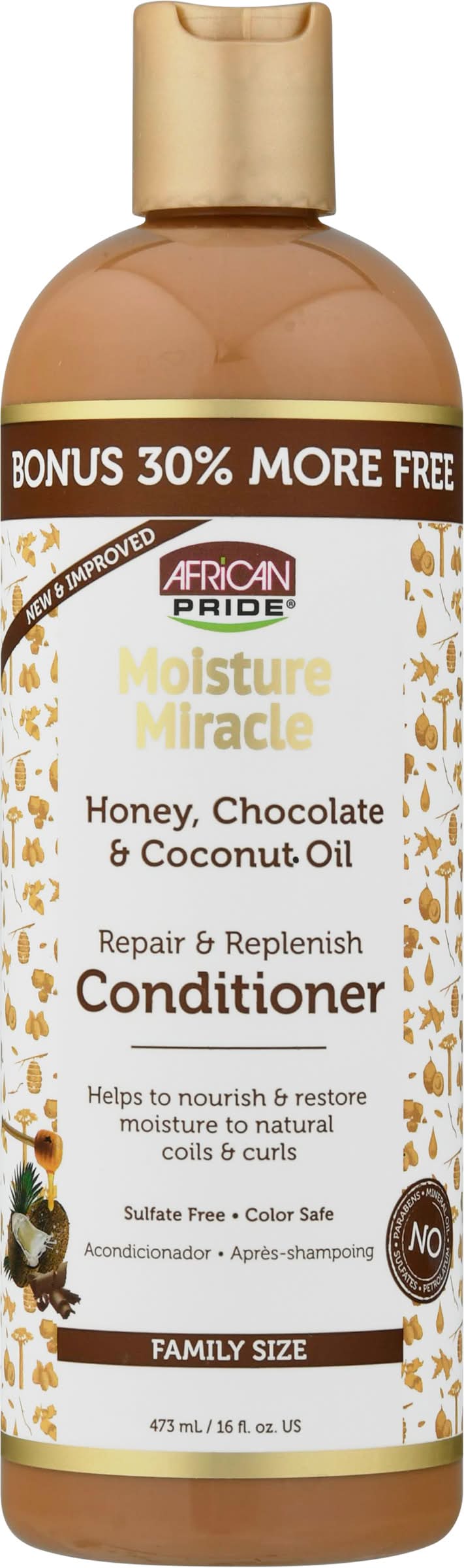African Pride Moisture Miracle Family Size Honey Chocolate & Coconut Oil Conditioner (16 fl oz)