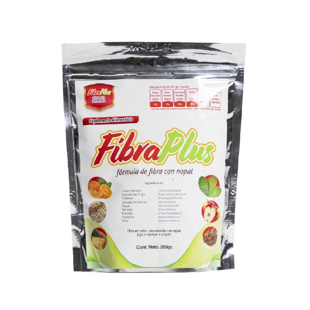 Fibra plus suplemento alimenticio fibra con nopal (250 g)