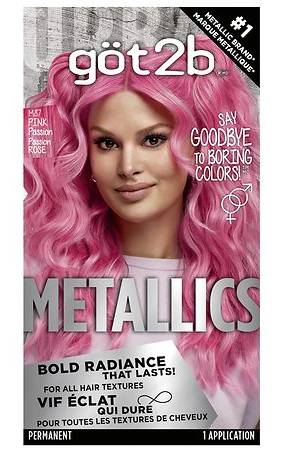 got2b Metallic Passion Permanent Hair Color, M87 Pink Passion (60 fl oz)