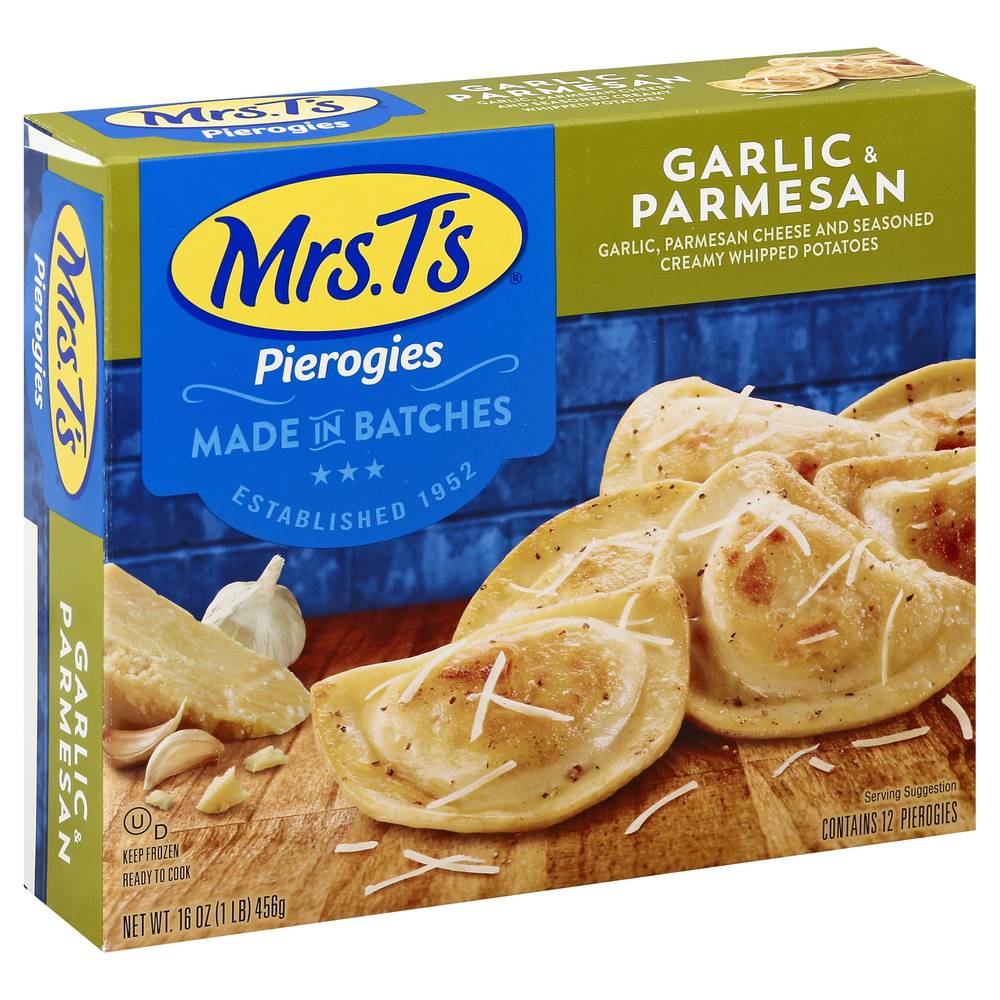 Mrs. T's Pierogies, Garlic - Parmesan (16 oz)