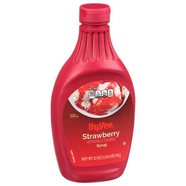 Hy-Vee Syrup, Strawberry (22 oz)