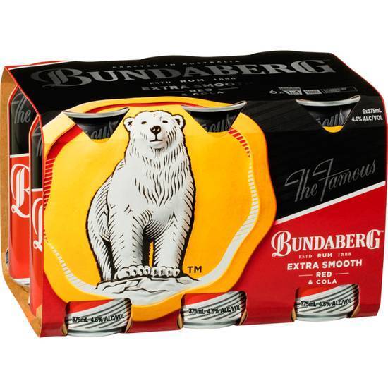 Bundaberg Red & Cola Cans 6x375mL