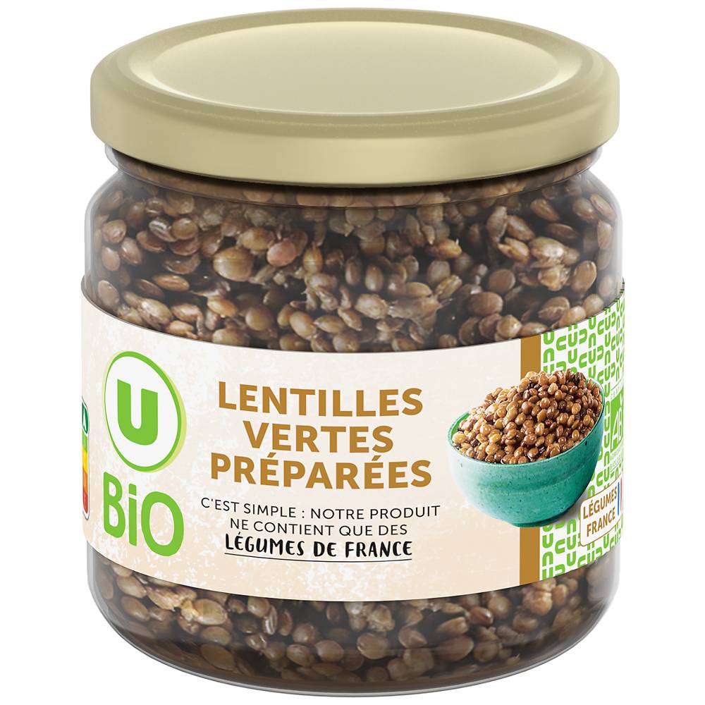 U Bio - Lentilles vertes préparées (370ml)