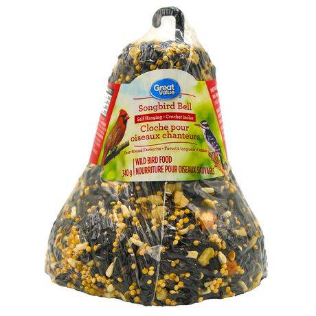 Great Value Self Hanging Songbird Bell Wild Bird Food (340 g)