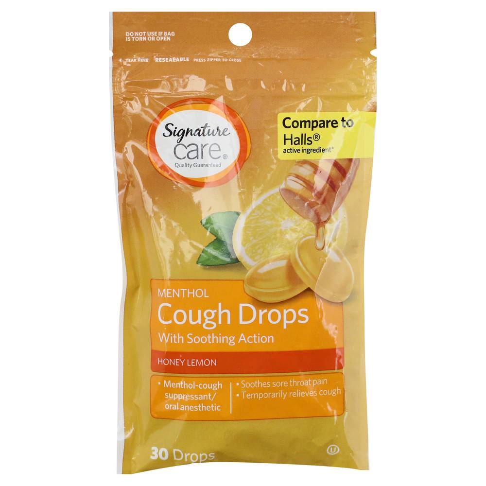 Signature Care Honey Lemon Cough Drops (2.9 oz)