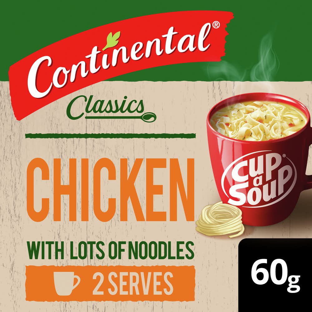 Continental Classics Cup a Soup With Lots Of Noodles, Chicken (60g)