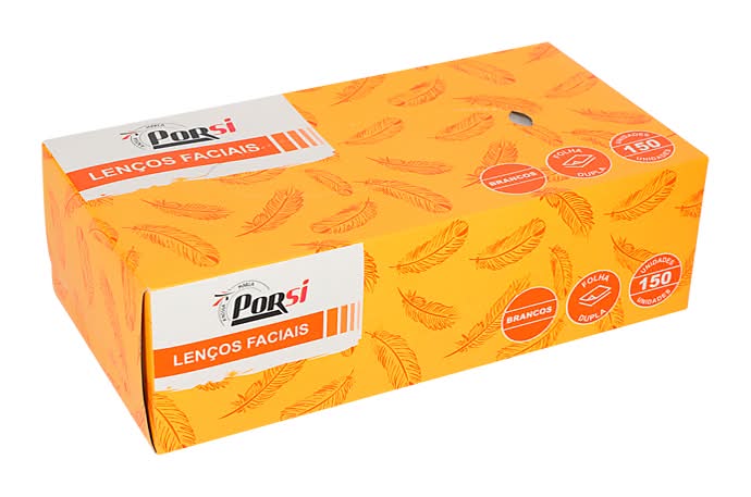PorSi - Lenços faciais brancos 2 folhas