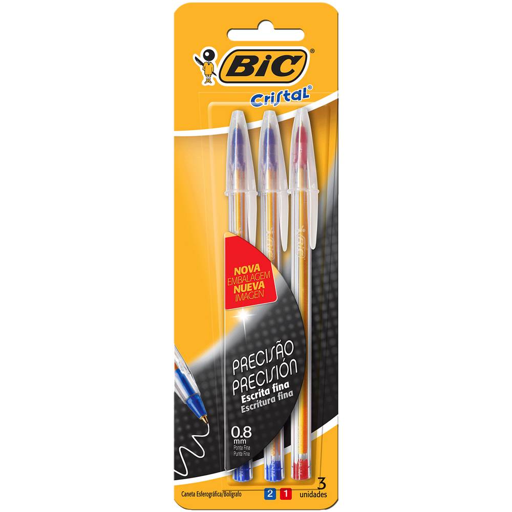 Bic set lápices a pasta punta fina (display 3 u)