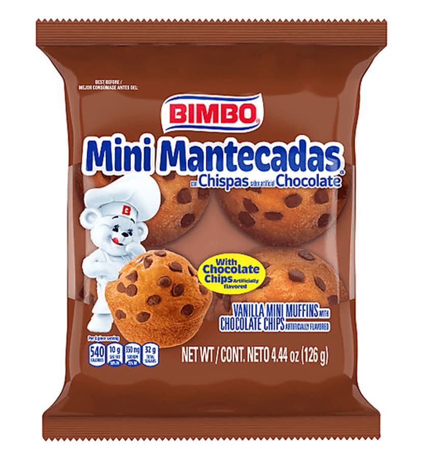 Bimbo Mini Mantecadas Vanilla Chocolate Chip Muffins