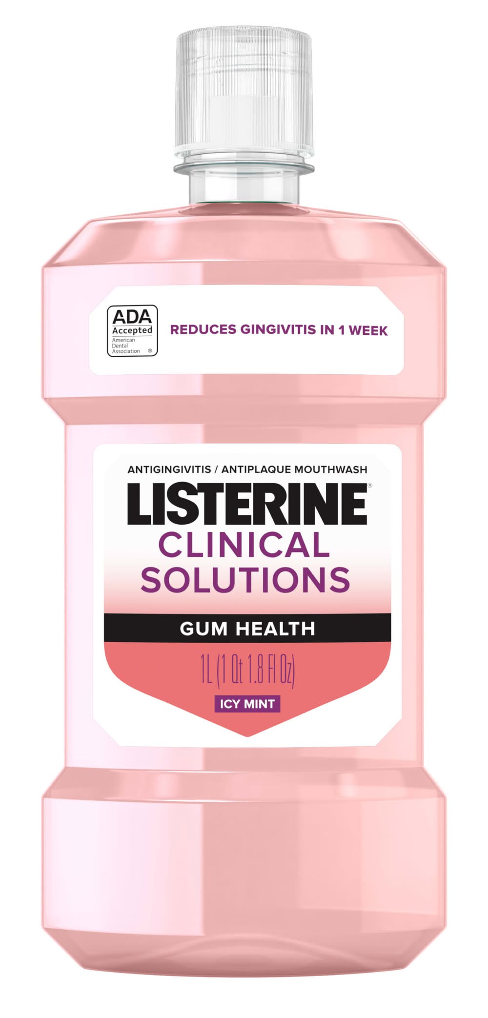 Listerine Clinical Solutions Gum Health Mouthwash, Icy Mint (33.8 fl oz)