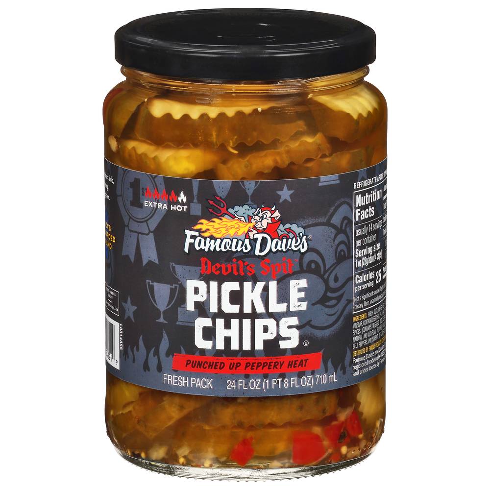 Famous Dave's Devils Spit Pickle Chips (25 oz)