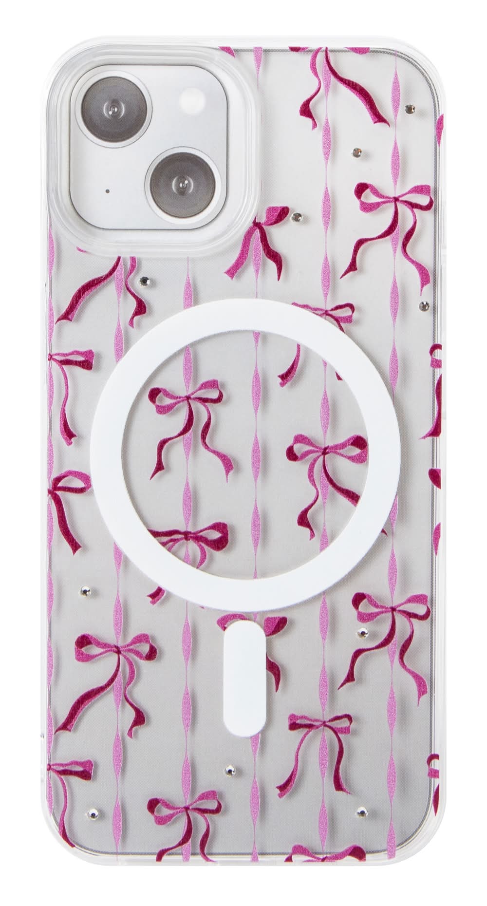 iPhone 16e®/15®/14®/13® Clear Crystal Phone Case Bows