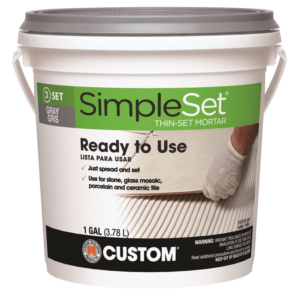 Custom Building Products Simpleset Gray Thin-Set Mortar 1 Gal