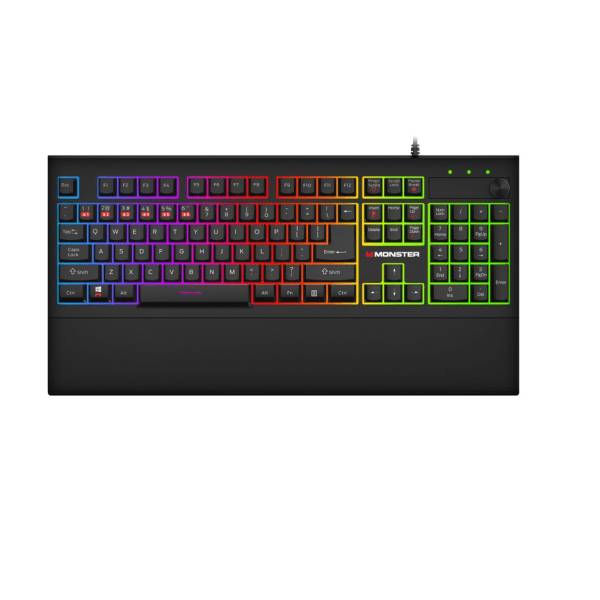 Monster Mission Rgb Corded Black Pc Gaming Keyboard