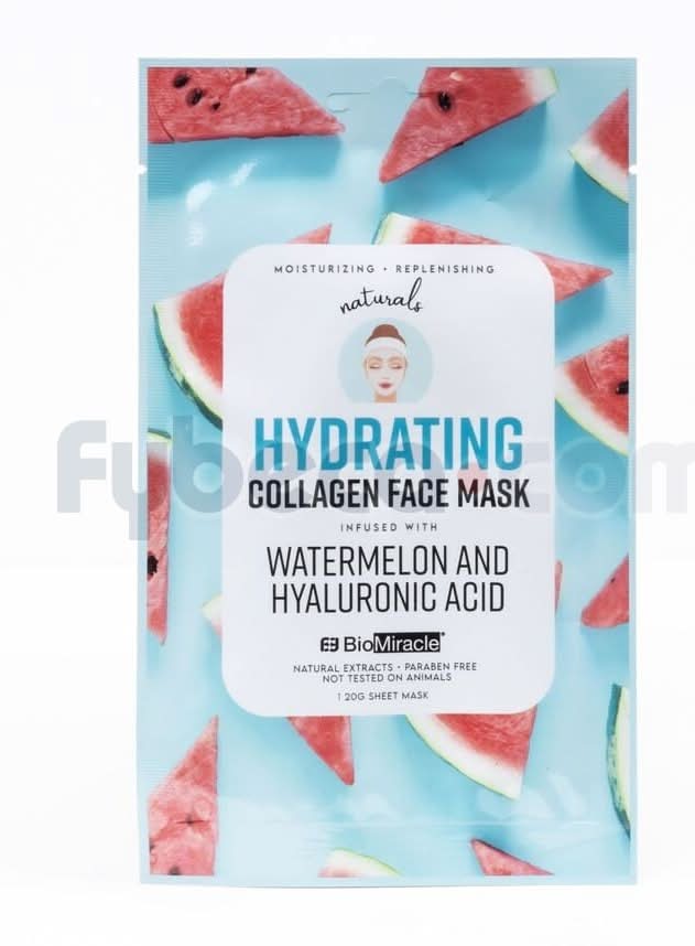 Hydrating Collagen Face Mask Infused With Watermelon And Hyaluronic Acid  Bmhcfm