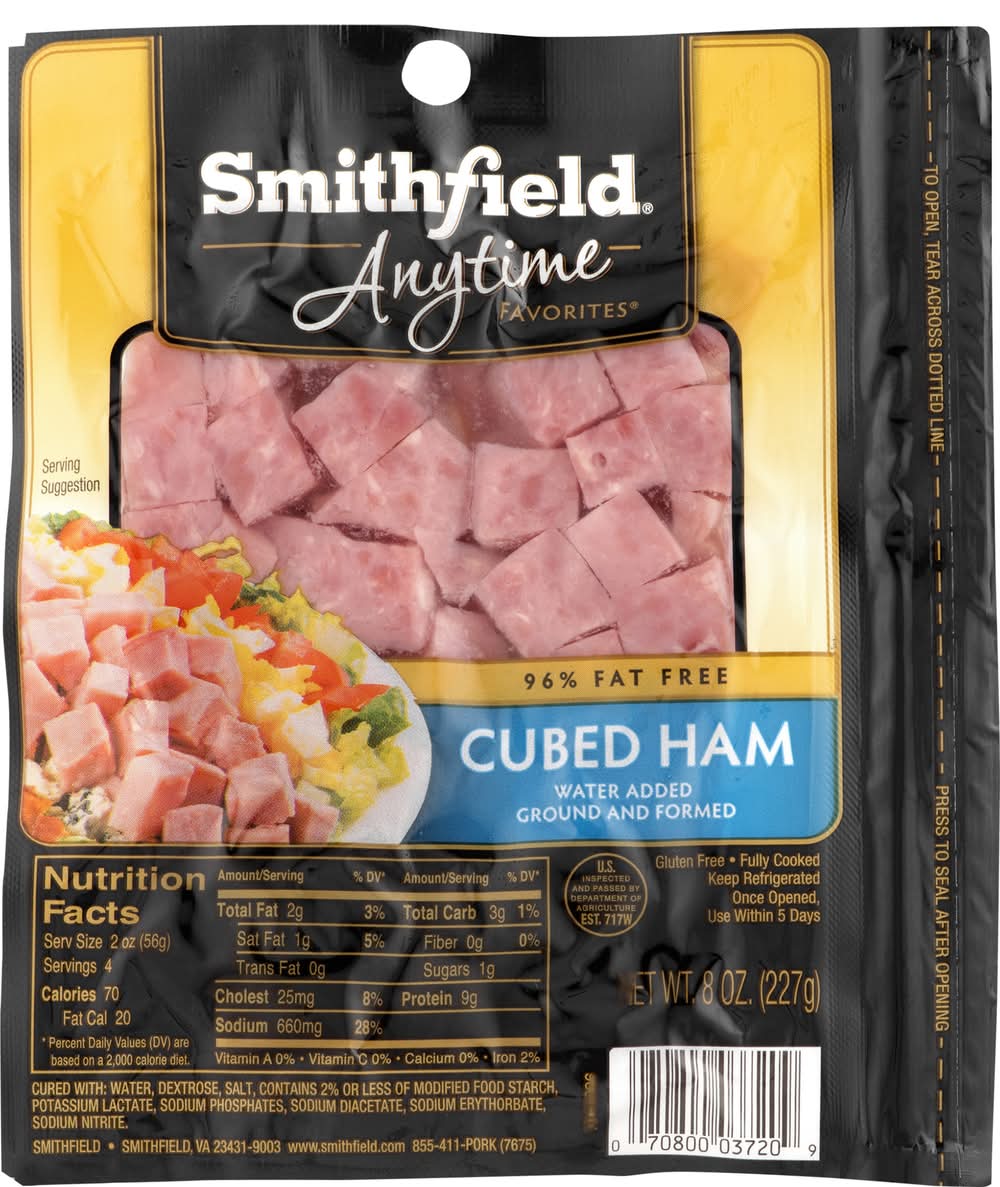 Smithfield Anytime Favorites Cubed Ham (8 oz)