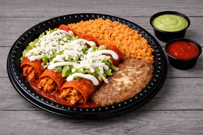 Chipotle Chicken Enchiladas Plate