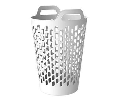 Starplast Tall Flex Laundry Basket (17.75" x 17.25" x 26"/white )