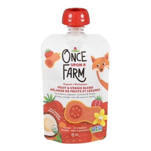 Once Upon a Farm Organic Puree Strawberry Coconut and Squash (85 ml)