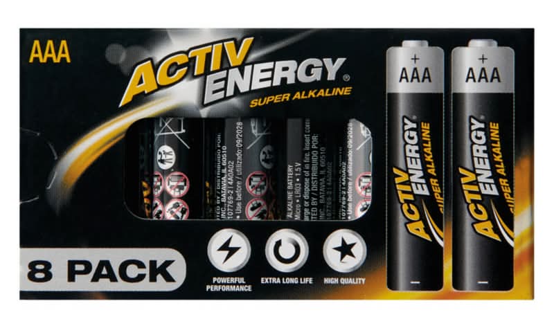 Activ Energy Alkaline Batteries, AAA (8 ct)