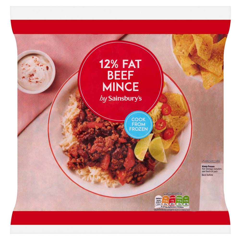 Sainsbury's 12% Fat Beef Mince 800g