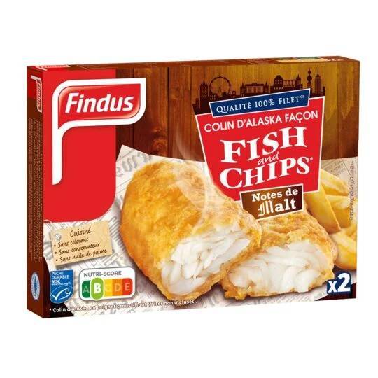 Poisson pané colin façon fish &chips  FINDUS