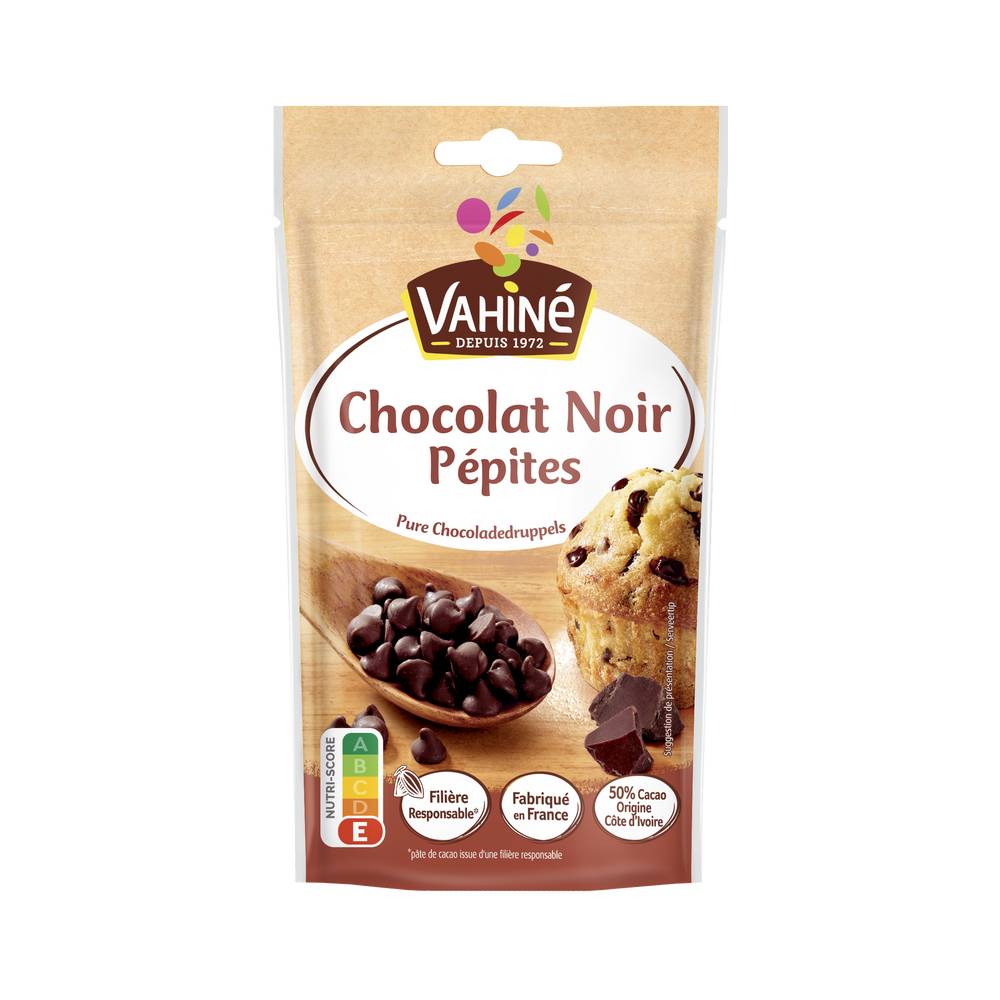 Vahiné - Chocolat pépites, noir (100g)