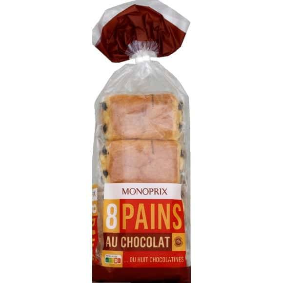 Monoprix Pains Au Chocolat Le Paquet De 8 - 360 G