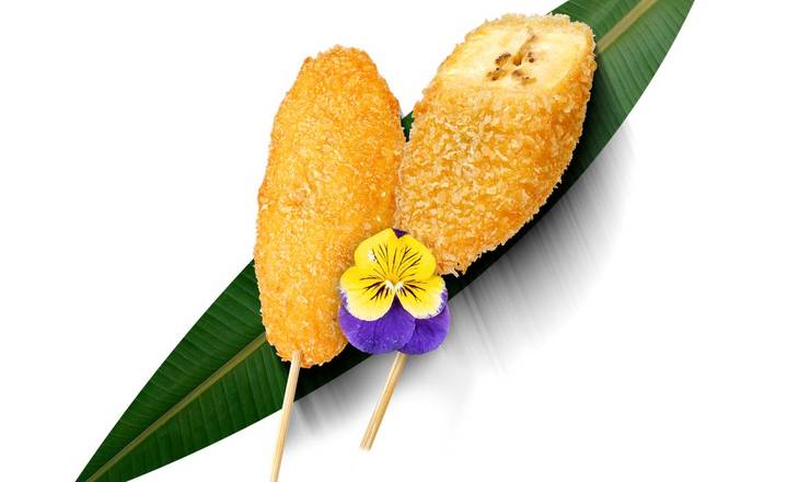 KUSHIAGE DE PLÁTANO + QUESO