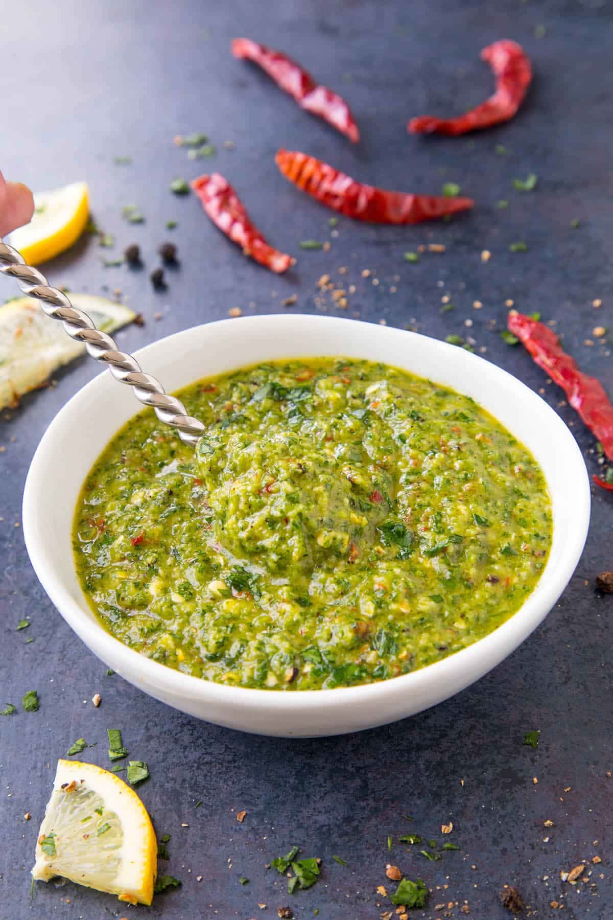 Zhug (piment vert aux herbes)
