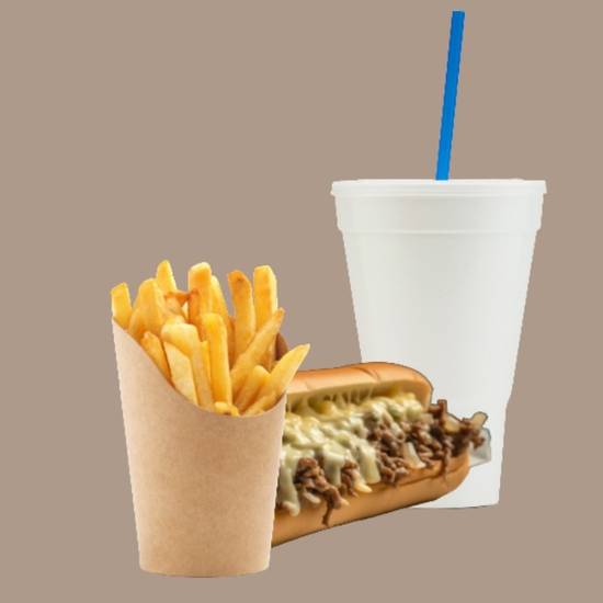 Half Philly Hoagie Sandwich with Side French Fries Combo