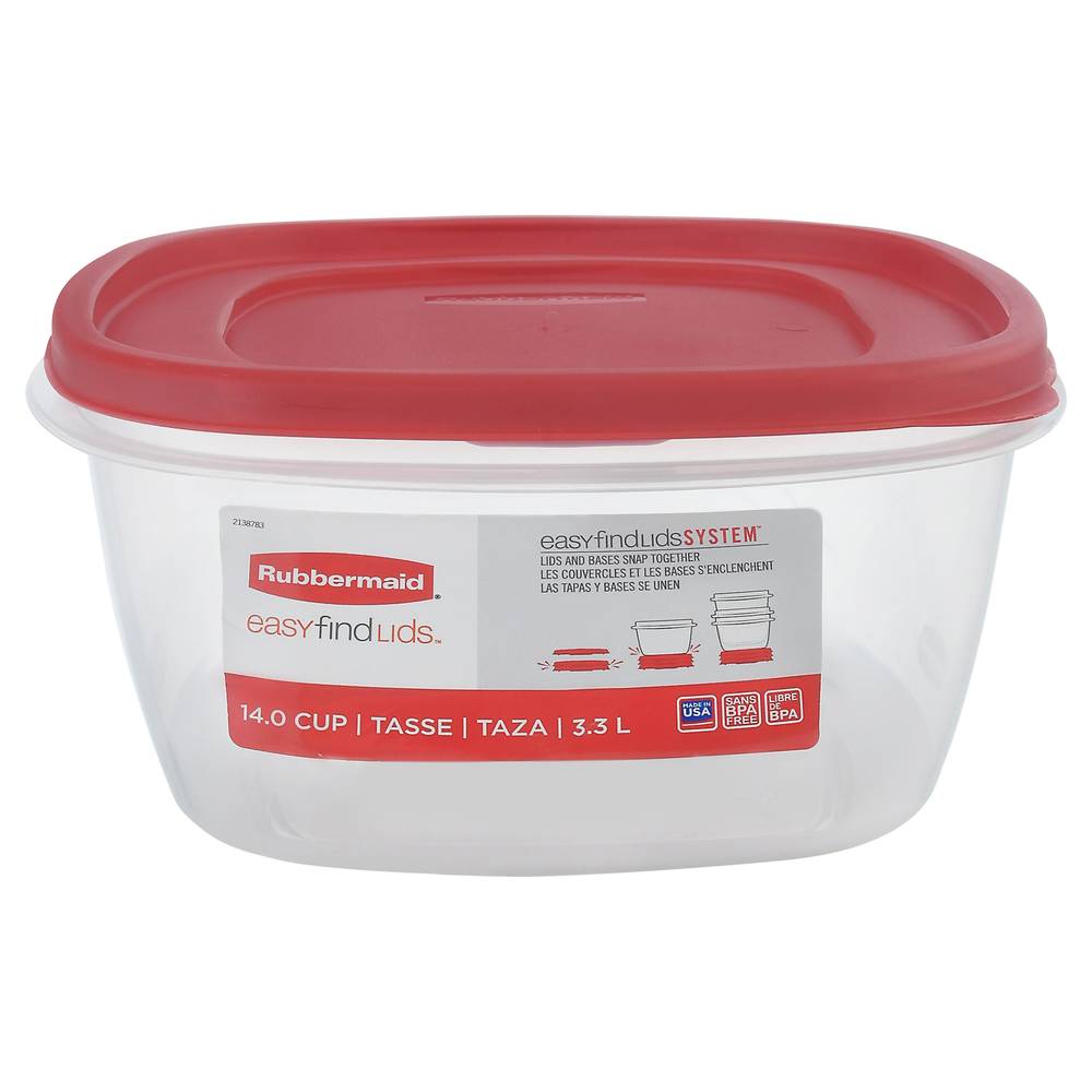 Rubbermaid Easy Find Lids System Food Storage Container