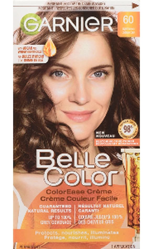 Garnier Belle Color Permanent Hair Dye, Natural Results, 60 Light Brown
