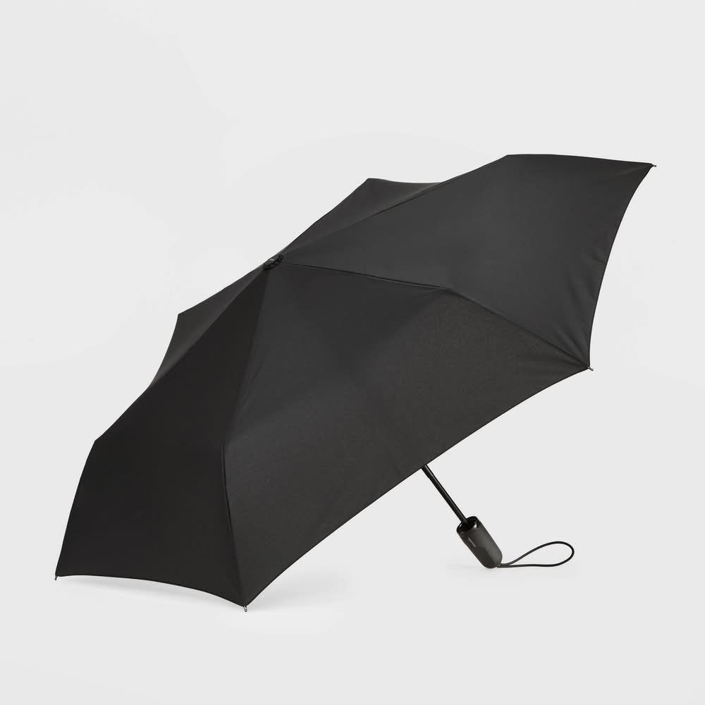 SHED RAIN Auto Open & Close Compact Umbrella, 54 in, Black
