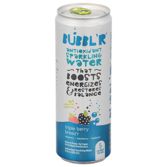 Bubbl'r Triple Berry Breez'r Antioxidant Sparkling Water (12 fl oz)