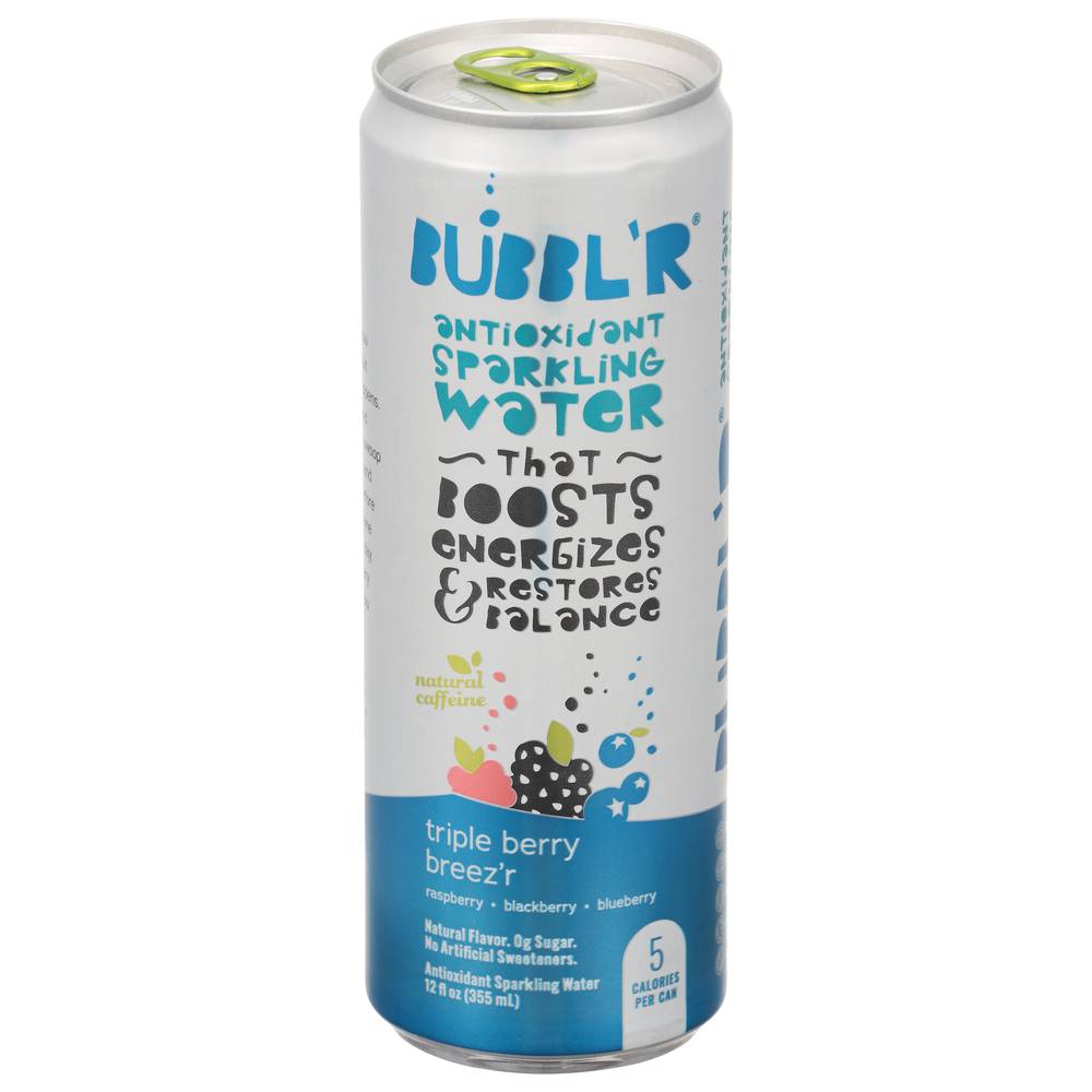 BUBBL'R Triple Berry Breez'r Antioxidant Sparkling Water (12 fl oz)