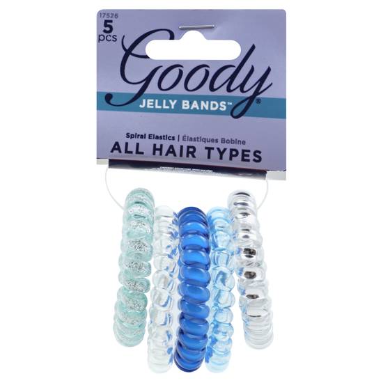 Goody Jelly Bands Spiral Elastis All Hair Types (5 ct)