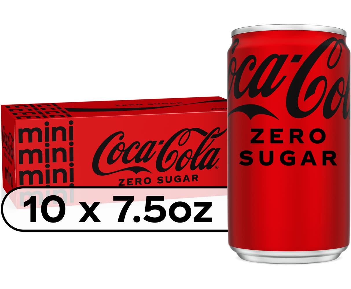 Coca-Cola Zero Sugar Mini Soda (10 x 7.5 fl oz)