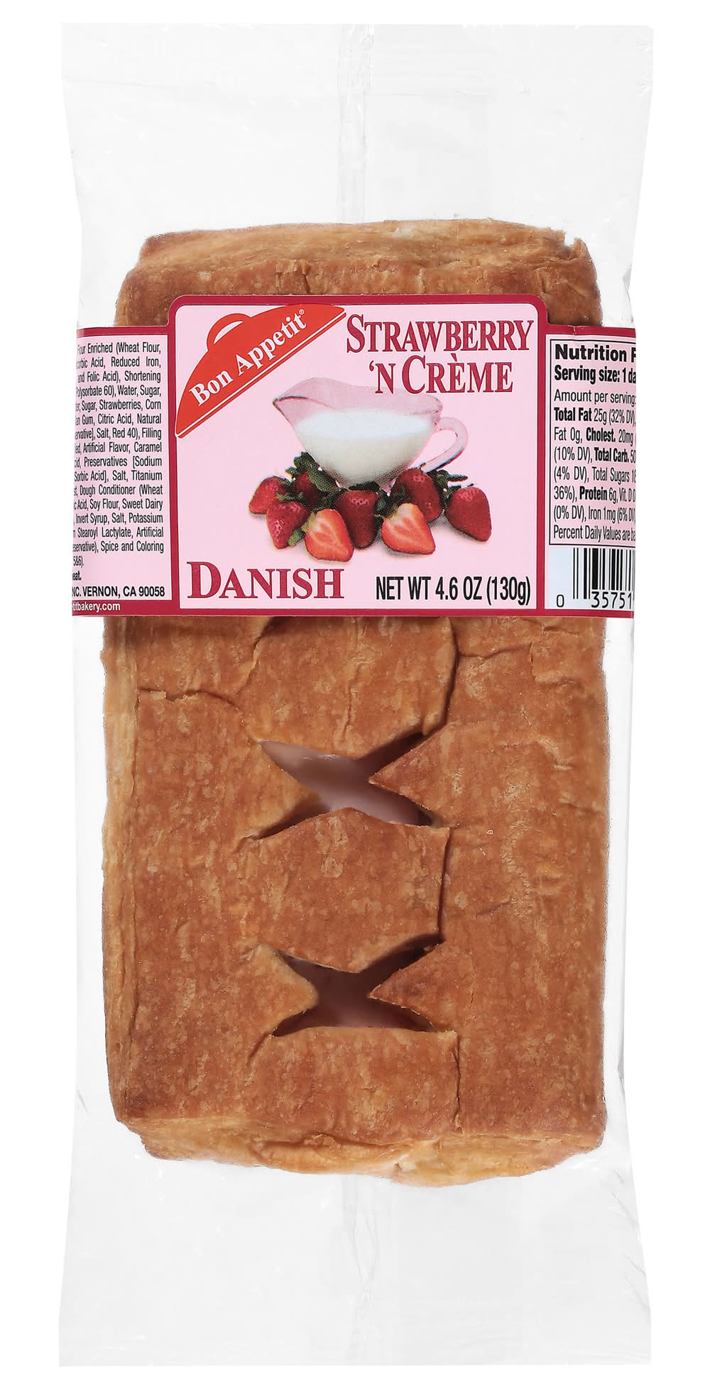 Bon Appetit Danish, Strawberry 'N Creme (4.6 oz)