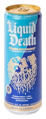 Liquid Death Tropical Terror Flavored Sparkling Energy Drink 12oz Tropical Terror