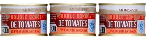 Monoprix Double Concentré De Tomates Le Lot De 3X70G