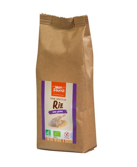 Farine complète de riz sans gluten Bio MON FOURNIL - le sachet de 400 g