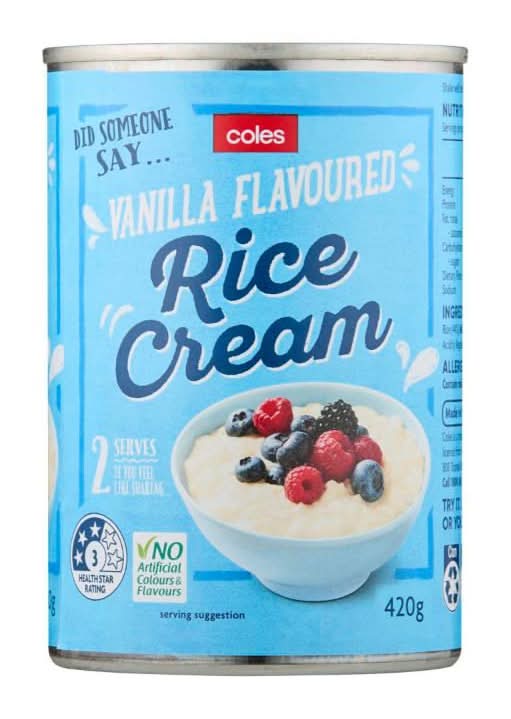 Coles Rice Cream Vanilla 420g