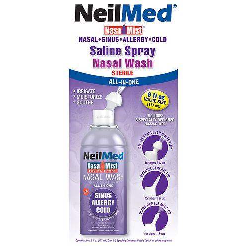 NeilMed Nasa Mist All In One Saline Spray - 6.0 fl oz