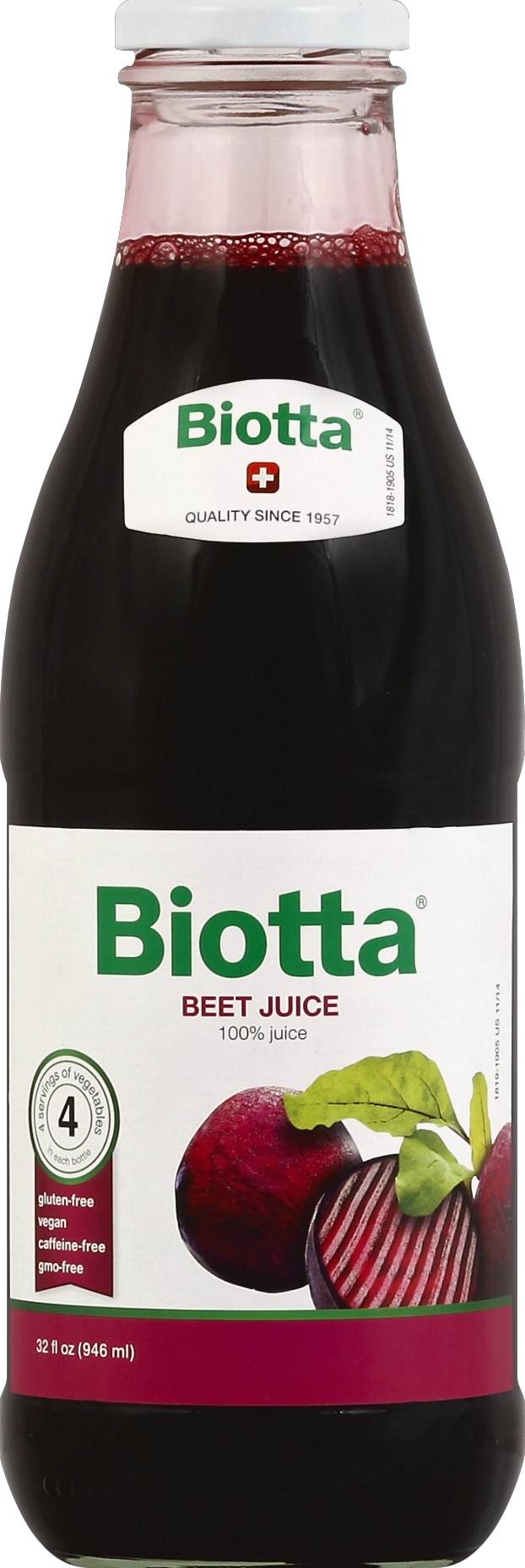 Biotta 100% Beet Juice (32 fl oz)