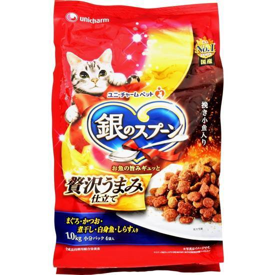 ユニ・チャームペット　銀のスプーン　贅沢うまみ仕立て　お魚づくし/1kg