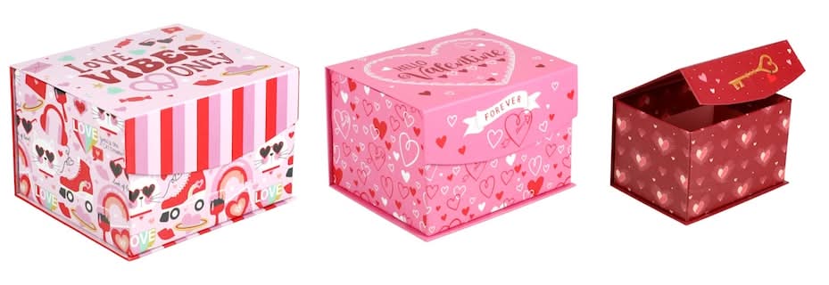 Nesting Valentine's Day Gift Boxes With Flip-Top Lids, Assorted (3 ct)
